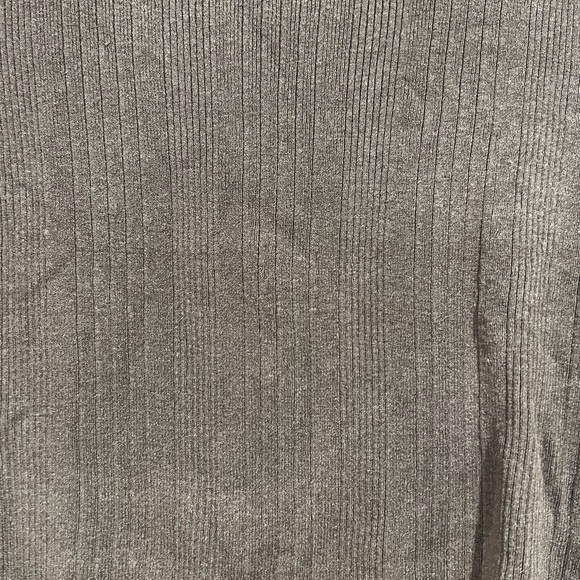 Brown Ribbed Women's Top - Picture 2 of 4